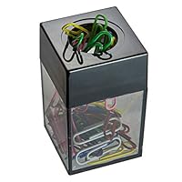 Officemate Magnetic Clip Dispenser, Small, 100 Clip Capacity, Black/Smoke ( 93690)