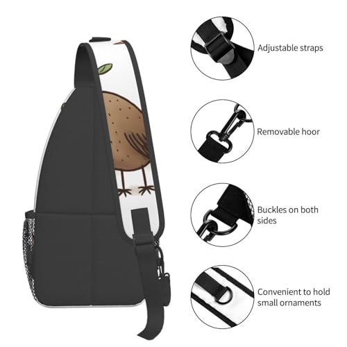 Morrales Sling Negro para Senderismo y Uso Diario miniatura 4