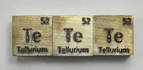 Image of 0.39 inch 10mm Tellurium Metal Cube Te 99.99% Pure Periodic Table Element Collection Science Education Display Block Cube + Acrylic Case Box - 1PC