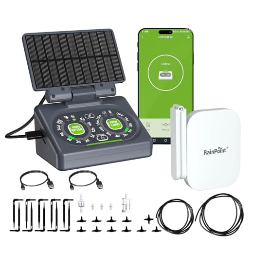 RAINPOINT Smart Automatic Watering System for 15 Potted Plants with Detachable Solar Panel, Local Control & Remote App Control, Drip Irrigation Kit for Indoor Houseplants,Low Water Auto-Shutoff