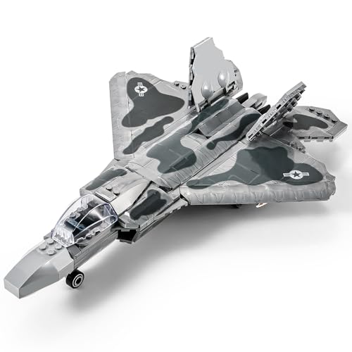SEMKY Military Series F-22 Raptor Fighter Jet Air Force Building Block Set (626 Pieces) -Building...