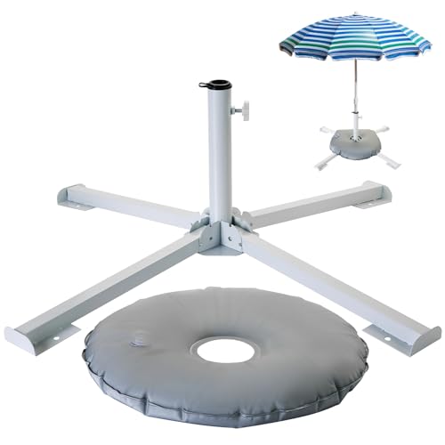 AMGSH Portable Beach Umbrella Stand Foldable Umbrella Stand Adjustable Patio Umbrella Base Holder with Weight Bag Sunshade Holder for Beach Outdoor Courtyard Beach