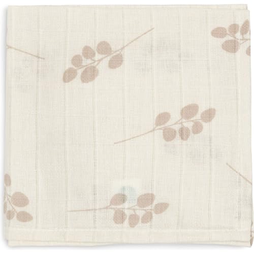 Jollein 537-848-67042 Spucktücher Mundtücher Musselin 3er Set Twig rosa/weiß (31x31cm)