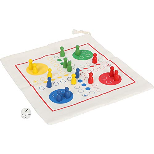 Ludo Madera FSC Small Foot Juego Mesa Viaje Bolsa Evita Pérdidas