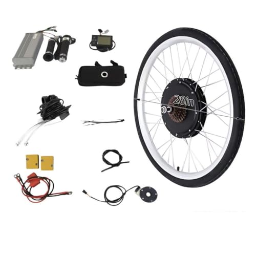 Mqwdxzfes 36V 500W E-Bike Umbausatz, 28 Zoll Elektro Fahrrad Hinterrad Motor mit LCD Display, 5 Geschwindigkeitsstufen, PAS Sensor, E Bike Conversion Kit für Elektrofahrrad Hinterrad, Bis 130kg