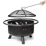 Características sobresalientes de Fire Fire Pits: Nuestras fosas de fuego removibles incluyen pantallas de malla para protegerlo a usted y a su familia de chispas extravagantes; Poker Poker le permite ajustar con seguridad los registros y las brasas como necesario.