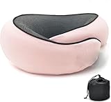 Almohada cervical de viaje, cómoda almohada de espuma viscoelástica de 360°, en forma de U, para casa, oficina, camping, senderismo