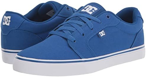 DC Men's Anvil TX Casual Skate Shoe, Blue/White, 7 | Image 6