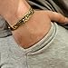 Cuff bracelet Scandinavian Wolves, handmade solid brass mens womens c shape embossed gold cuff bangle, unisex viking jewelry gifts