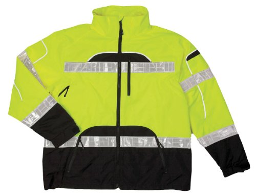 Rain Jacket, Reflctv Piping, Lime, S-M