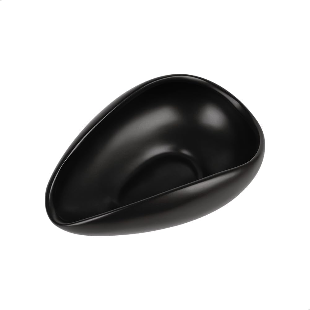 Upgraded 30g Ceramic Coffee Dosing Cup & Tea Storage Tray, Single Dose Measuring Container for Coffee Beans & Loose Leaf Tea Dosing Vessel, Black