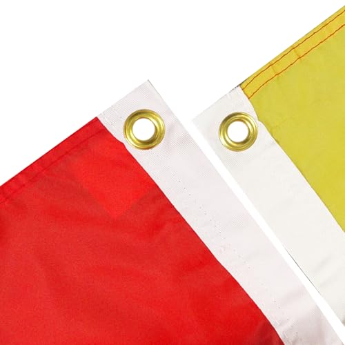 Image of AZ FLAG Set of 2 Venezuela Flag - 90 x 60 cm - Venezuelan Flag 100% Polyester with Integrated Metal Eyelets
