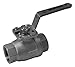 1/2" 2 Piece Industrial Stainless Steel Ball Valve, FNPT Ends, RTFE Seats, TFE Seals