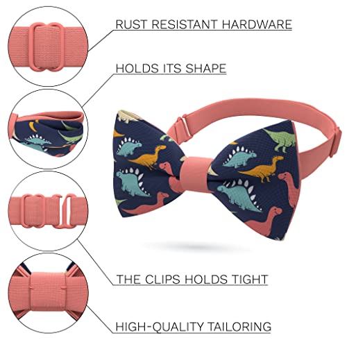 Image of Bow Tie House Mens Bowties Pre-tied Shape Clip on Bowtie Solid Men Formal Wear for kids, baby boys, toddler any age bow ties