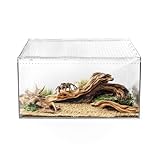 AZV Reptile Terrarium Tank,Versatile Enclosure for Leopard Crested Gecko,Lizard Cage,Spider Starter Kit,Hermit Crab Habitat,Tarantula Cribs,Perfect Aquarium for Snake,Frogs,Snails,Insects,Small Pets