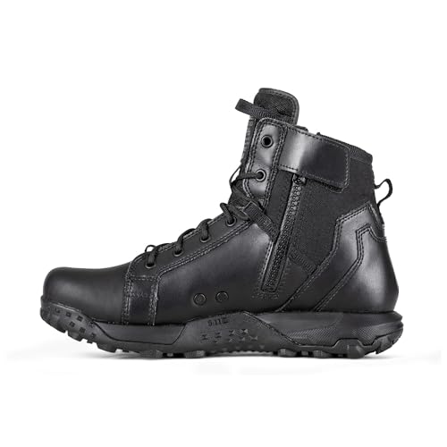 5.11 Tactical Men's Work Boots, 6-Inch, Side Zipper, All Terrain Boot, Black, Style 12439ABR3