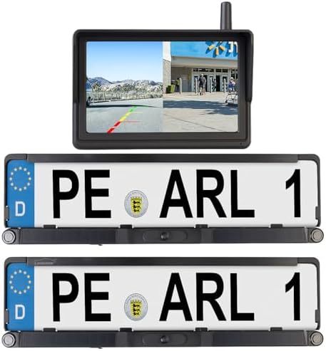 Rückfahrkamera Kennzeichen Kabellos 175° Digital WiFi Wireless Auto Funk Farb Rückfahrkamera KFZ LKW 175° Weitwinkel Rückfahrkamera