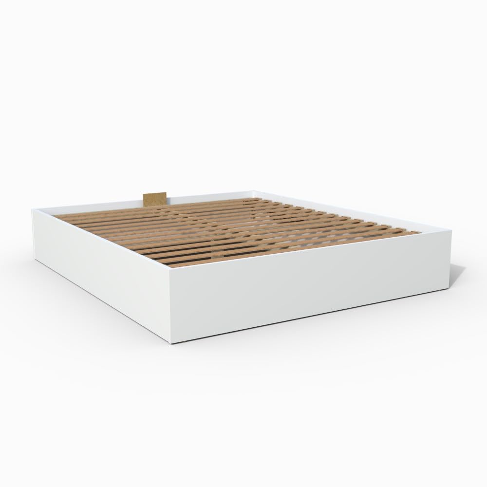 WEBER INDUSTRIES Lit Coffre Bilbao 160x200 cm + sommier/Blanc