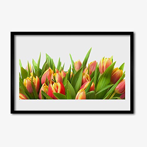 Plante de fleurs de tulipes sous cadre haut de gamme pour salon et chambre