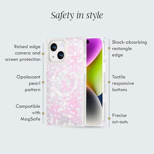 Image of COCOMII Rectangle for iPhone 14 /13 Case, Hot Pink Opal
