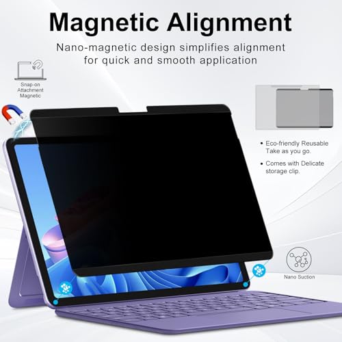 Image of FILMEXT Magnetic Privacy Screen for Surface Pro 12-inch 2025 | Model 2109 2110,Removable Anti Spy Security Protector Blue Light Block glare Filter