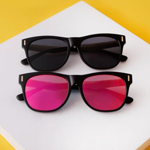 Lunettes de soleil rétro protection UV400 avec rivets mode extérieur