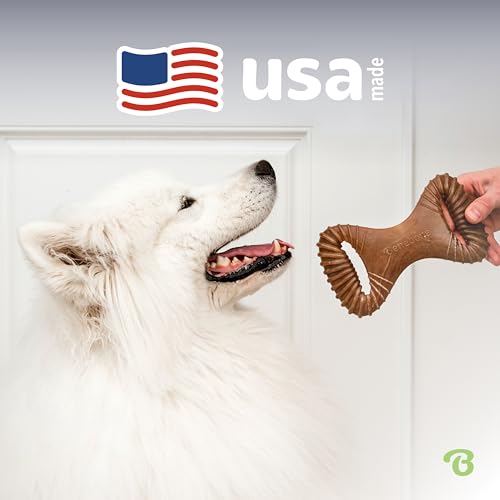 Image of Benebone Dental Durable Dog Chew Toy for Aggressive Chewers, Real Bacon, Made in USA, Small