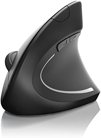 CSL - optische Wireless kabellos Funk Maus - vertikale Ausführung - ergonomisches Design - Vorbeugung gegen Mausarm Tennisarm - besonders armschonend - 5 Tasten