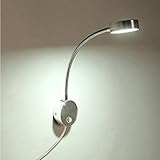 BRILLRAYDO 3W LED Wall Sconces Light with Plug on/Off Button Picture Spot Lamp Fixture Warm White