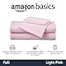 Amazon Basics Kid's Soft, Breathable Microfiber 4-Piece Sheet Set, Full, Light Pink, Solid