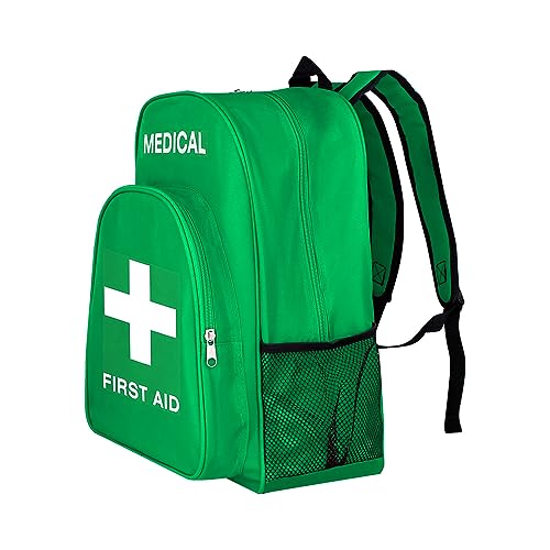 Image of Red First Aid Bags Empty First Aid Backpack Empty Medical Storage Bag for First Aid Kits Pack Emergency Hiking Backpacking Camping Cycling Riding Climbing Travel Car (Green)