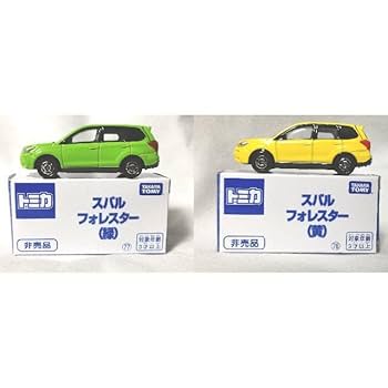 Amazon | トミカ フォレスター (黄(緑 2台セット | ミニカー
