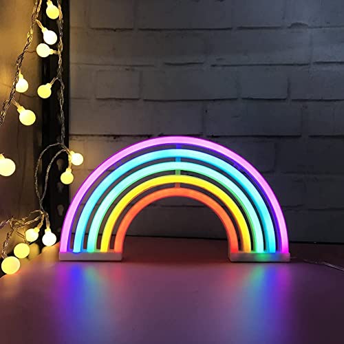 Regenbogen LED Light Neon Sign, Regenbogenlampe, Wandpaneel für kaltes Licht, Wanddekoration, Schlafzimmer, Party, Urlaubsdekoration Cover