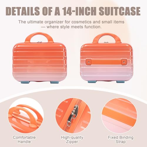 Image of Hardside Luggage, Lightweight Suitcase with Spinner Wheels Transition Red