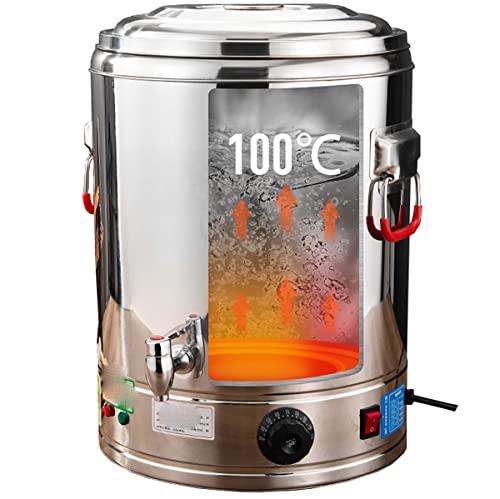 Commercial Electric Catering Urn, Hot Water Boiler Dispenser Tea Urn, Large-Capacity Stainless Steel Water Dispenser for Hotel/Conference/Restaurant, 20L