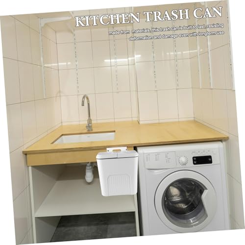 Bote de basura de cocina con doble compartimento y tapa abatible de 9L miniatura 6