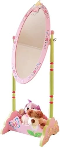 Olivia The Fairy - Espejo de pie de madera para dormitorio infantil o sala de juegos, con almacenamiento, multicolor