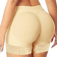 Women Padded Butt Lifter Panty Body Shaper Fake Hip Shapwear Underwear Briefs Plus Size Shaper (Size -L) (Brown)