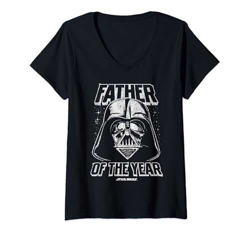 T-shirt Star Wars Darth Vader noir col V vetement coton mode fan de cinéma