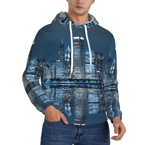 Sweat à capuche Chicago avec cordon pull manches longues coupe confort