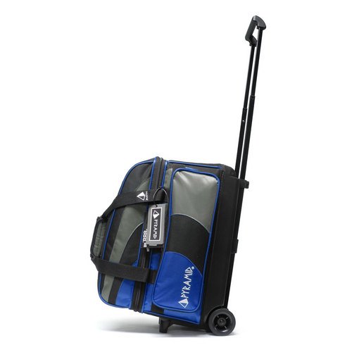 Pyramid Path Deluxe Double Roller With Oversized Accessory Pocket Bowling Bag (Royal Blue/Silver) #TOP1