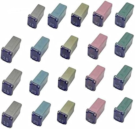 20 pc Automotive MCASE Mini Box Shaped Cartridge Fuse Kit for Cars, Trucks, and SUVs
