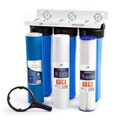 Aquaboon 3 Stage Whole House Water Filter System for Well