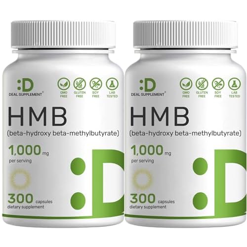 Ultra Strength HMB Supplements 3,000mg Per Serving, 240 Capsules | Third Party Tested | Supports Muscle Growth, Retention & Lean Muscle Mass | Fast Workout Recovery HMB 3000mg
