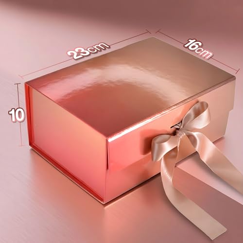 Image of RBS - Gift Packing Box Empty (23x16x10 cm) Gift Hamper Boxes for Gift Empty Box for Packing Gifts Men /Him Perfect for Birthday, Wedding, Christening, Maroon Color Return Gift Box (Pink Luxe)