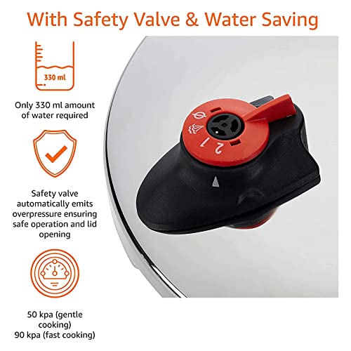 Amazon Basics Stainless Steel Pressure Cooker 4 Litre Gazasgoods