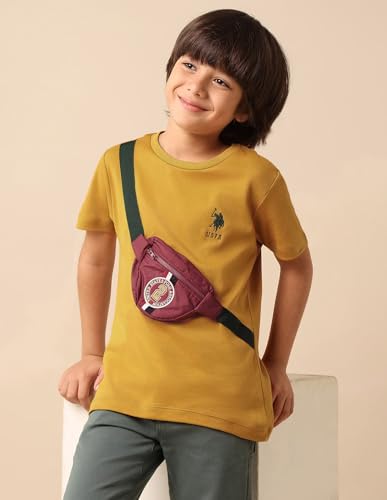 Image of Regular fit Cotton Solid Short Sleeves Crew Neck T-Shirts