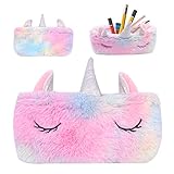 Estuche de lápices de unicornio: tienen un lindo unicornio, lavable y sin decoloración.