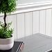 Plastpro Accent Wall Panels - Reversible PVC Wall Panels for Interior Wall Decor, Easy to Install Wainscoting Panels for Wall Home Decor - Home Improvement White PVC Panels (White, 8 Foot Trim kit)