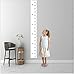 Niwo ART - Baby Growth Chart Wall Decor for Kids, Peel & Stick Self-Adhesive Removable Growth Height Ruler (Black & White)